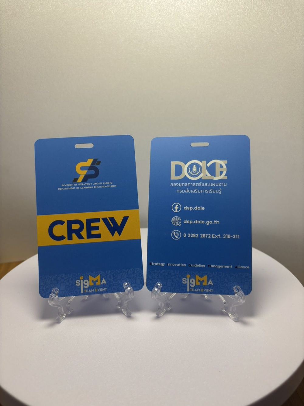 ตัวอย่างงานบัตร PET