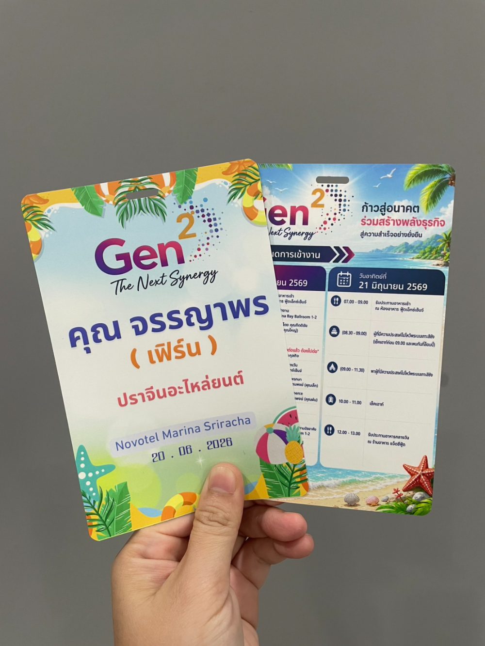 Real PET name badges job 8 by Lanna Media, print shop in Chiang Mai